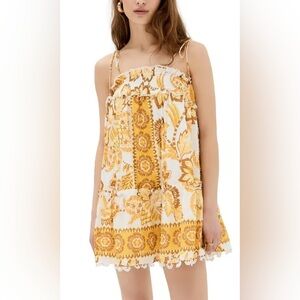 Caroline Constas Yellow Floral Babydoll